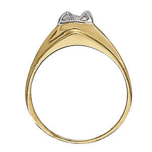18K White Gold 1ct Diamond Mens Solitaire Ring
