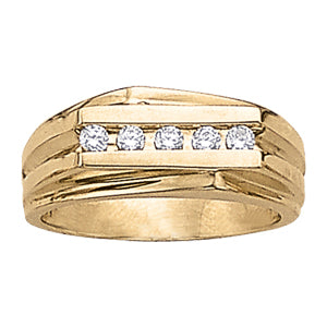 Mens Platinum 1 CT Diamond Channel Ring