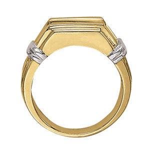 14K White Gold 1 ct Diamond Mens Channel Ring