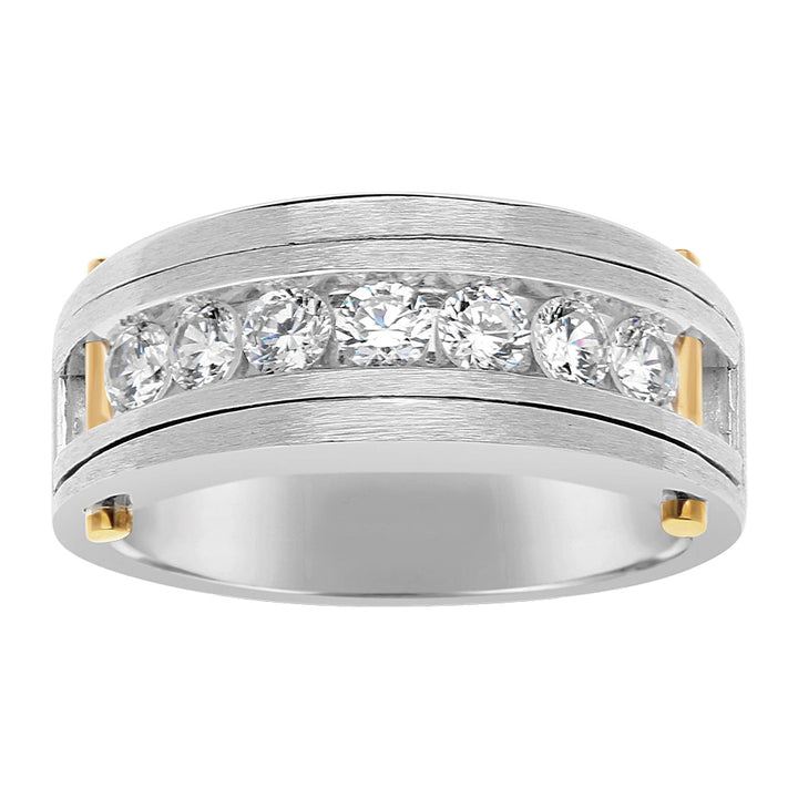 14K White Gold Diamond Channel Ring