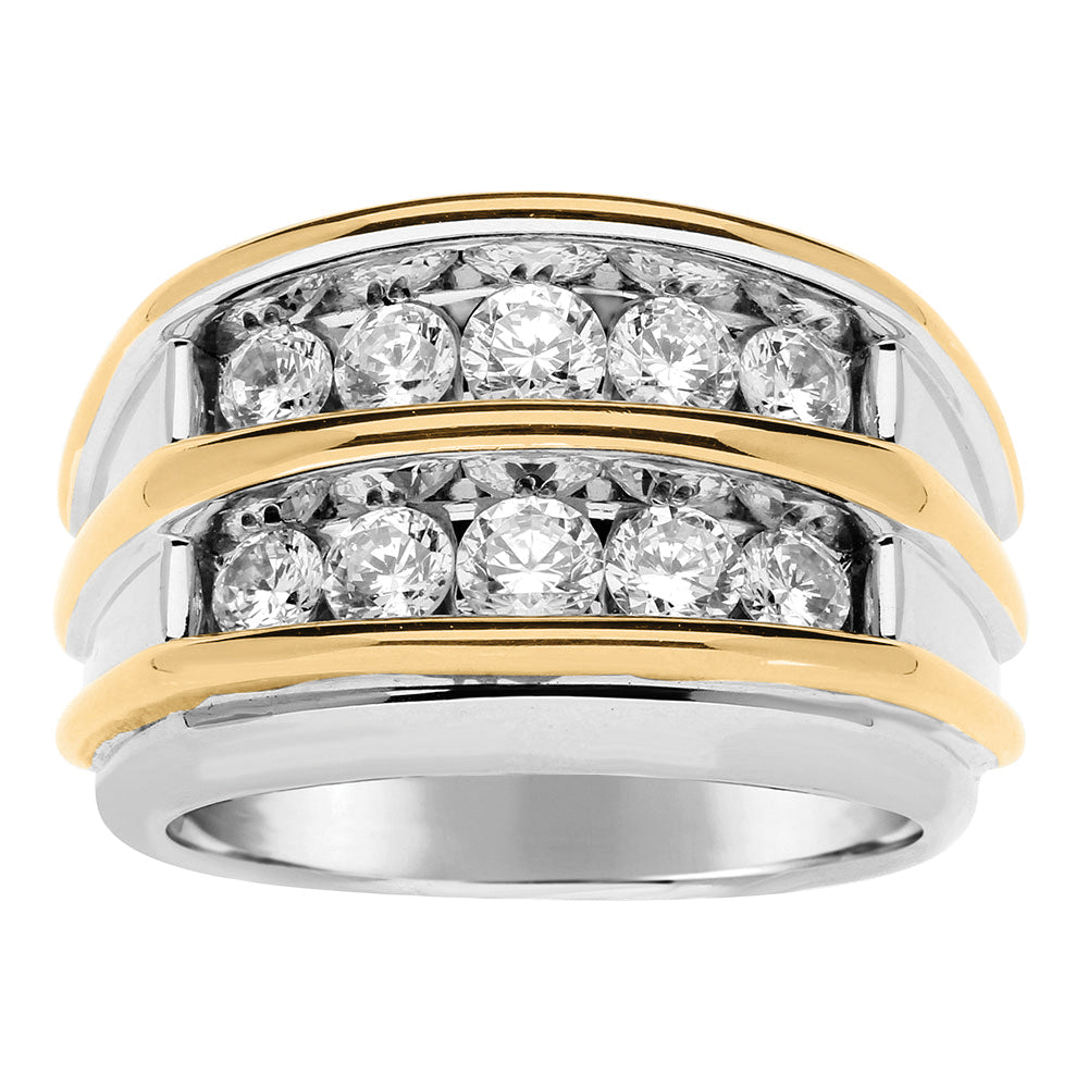 14K White Gold Multi-Diamond Fashion Ring