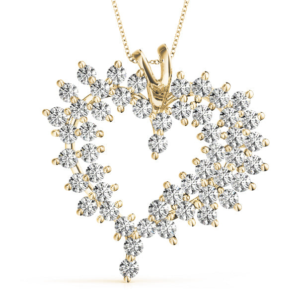 14K Yellow Gold Multi-Diamond Fashion Pendant