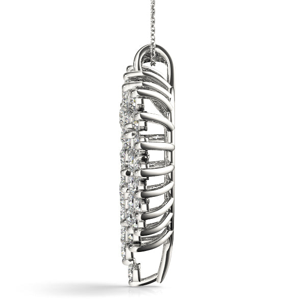 18K White Gold 2ctw Round Diamond Fashion Pendant