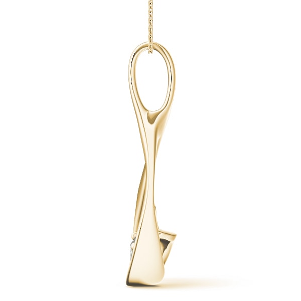 14K Yellow Gold 7/8 ct tw Solitaire Diamond Pendant