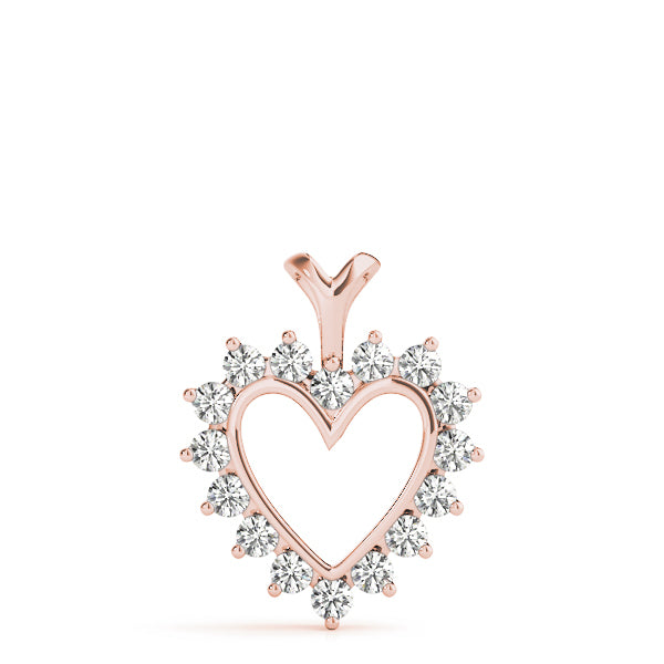 18K Rose Gold Diamond Fashion Pendant