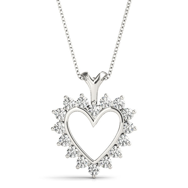 Platinum 1ctw Round Diamond Fashion Pendant