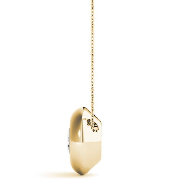 18K Yellow Gold 1ct Diamond Solitaire Pendant