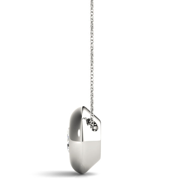 1 CT Diamond 18K White Gold Solitaire Pendant