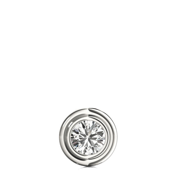14K White Gold 1ct Round Diamond Pendant Necklace