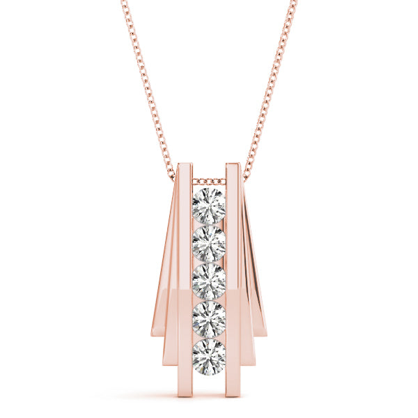 18K Rose Gold 1/2 CT Diamond Fashion Pendant
