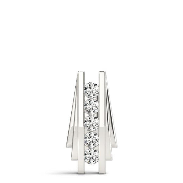 18K White Gold Multi-Diamond Fashion Pendant