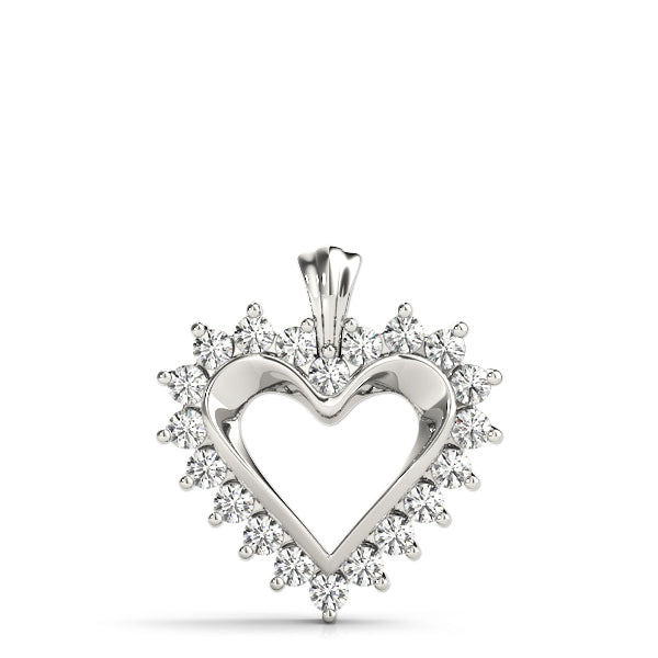 18K White Gold 1 CT Diamond Fashion Pendant