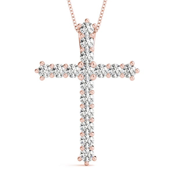 18K Rose Gold 1 ct tw Fashion Diamond Pendant