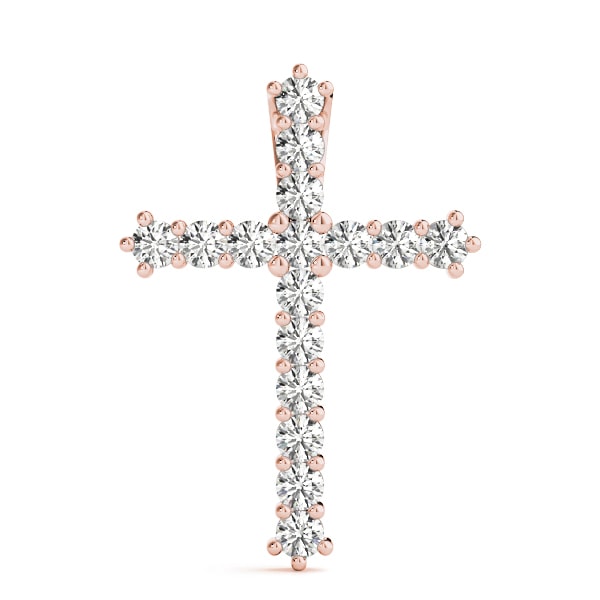 18K Rose Gold 1 ct tw Fashion Diamond Pendant