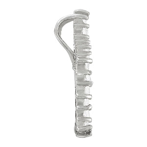 14K White Gold 1 CT Diamond Cross Pendant