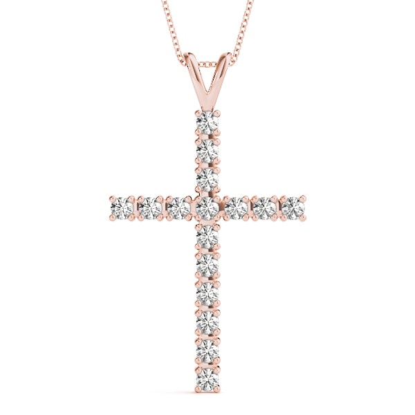 18K Rose Gold 1/2 ct tw Fashion Diamond Pendant