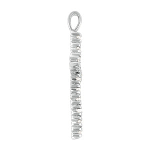 Platinum Round Diamond Fashion Cross Pendant