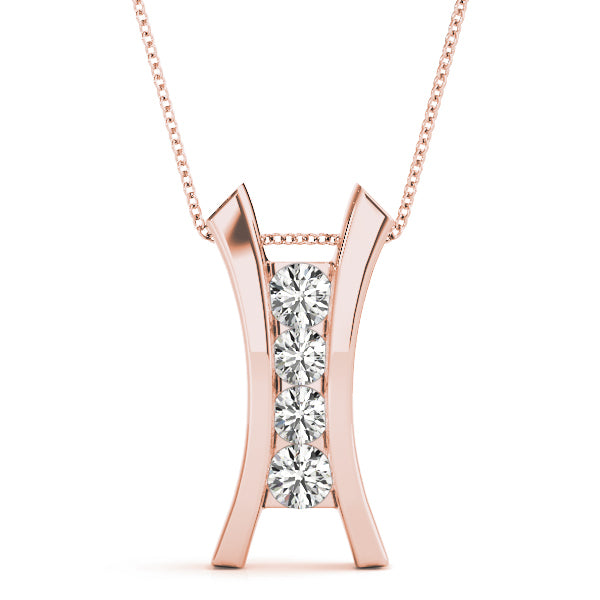 Rose Gold 0.5 CT Diamond Fashion Pendant