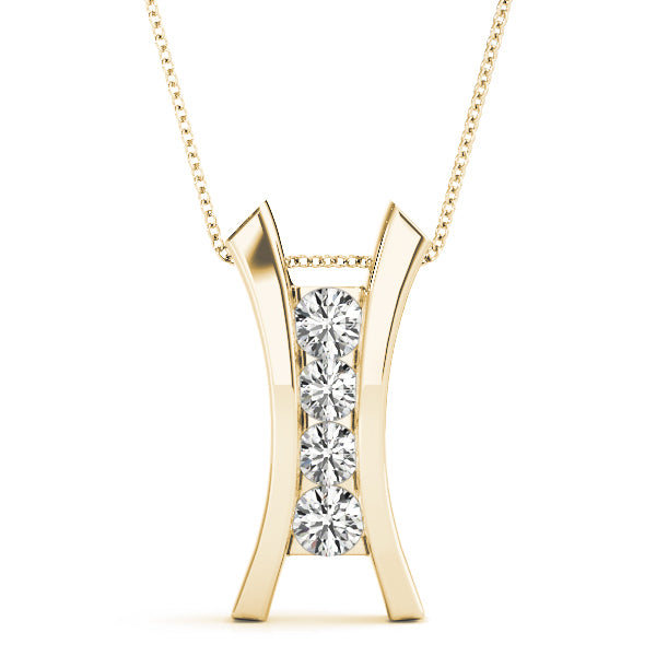18K Yellow Gold 1/2 ct Diamond Fashion Pendant