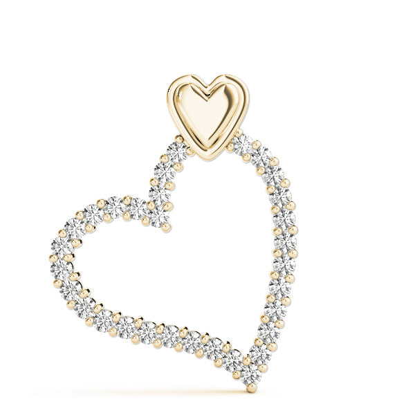 14K Yellow Gold Diamond Cluster Fashion Pendant
