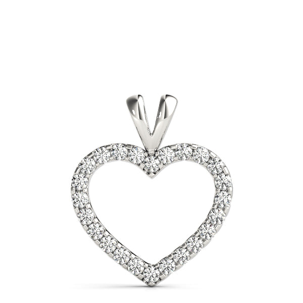 14K White Gold Multi-Diamond Fashion Pendant