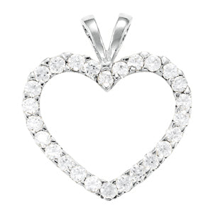 14K White Gold Multi-Diamond Fashion Pendant
