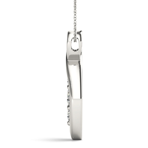 Platinum 1/2 CT Round Diamond Three-Stone Pendant
