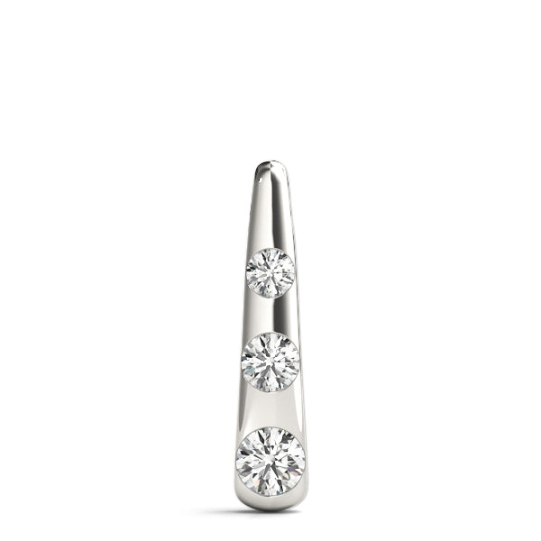 Platinum 0.35 CT Round Diamond Three-Stone Pendant