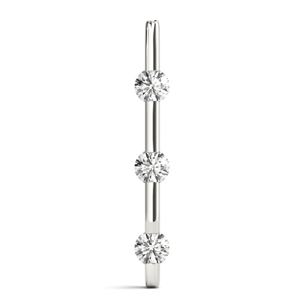 1 CT White Gold Round Diamond 3-Stone Pendant