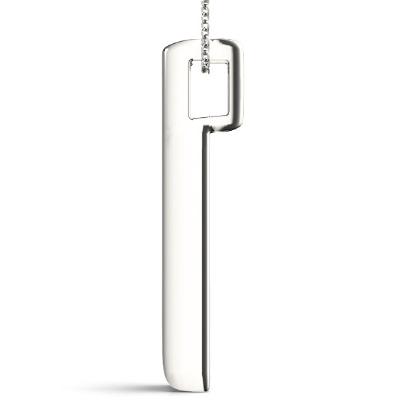14K White Gold 0.51ctw Diamond Three Stone Pendant