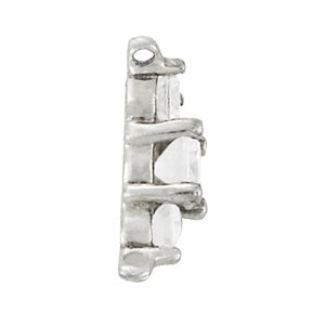 Platinum 7/8 ct Diamond Three-Stone Pendant Necklace