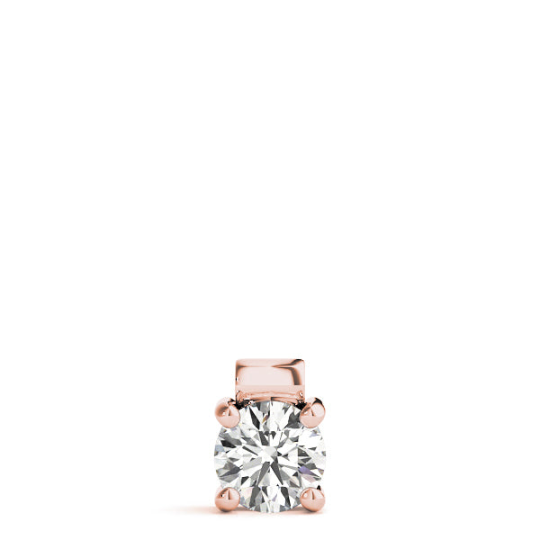 14K Rose Gold 1ct Diamond Pendant Necklace