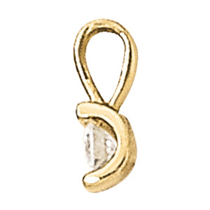 14K White Gold 1ct Round Diamond Pendant