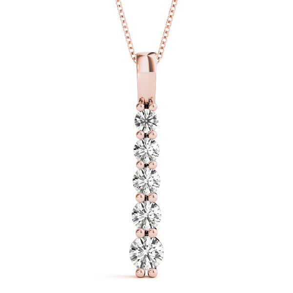 18K Rose Gold 1/2 CT Diamond Fashion Pendant