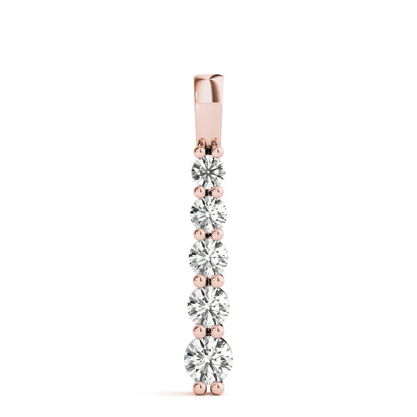 18K Rose Gold 1/2 CT Diamond Fashion Pendant