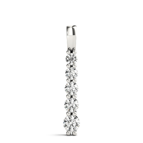 White Gold 0.24ctw Round Diamond Pendant
