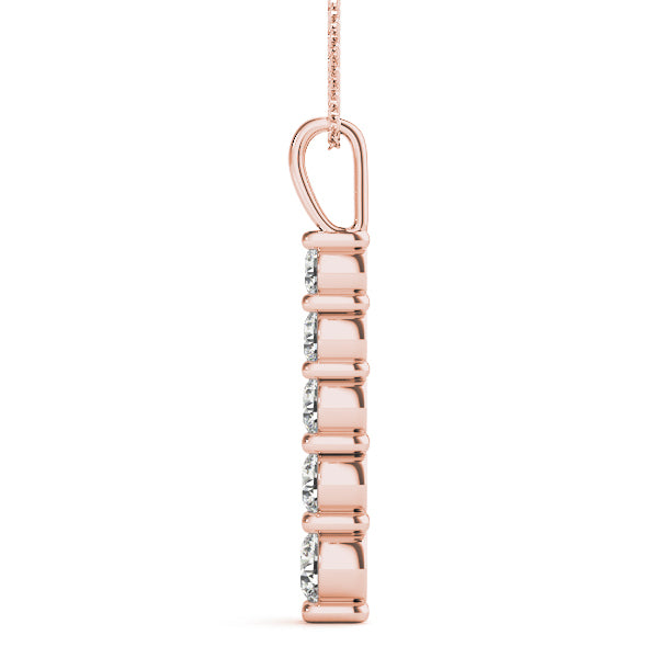 18K Rose Gold 1/2 CT Diamond Fashion Pendant