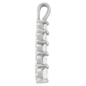 White Gold 0.24ctw Round Diamond Pendant