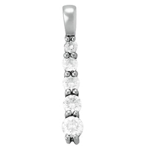 White Gold 0.24ctw Round Diamond Pendant