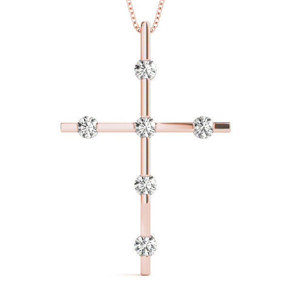 18K Rose Gold Diamond Fashion Pendant