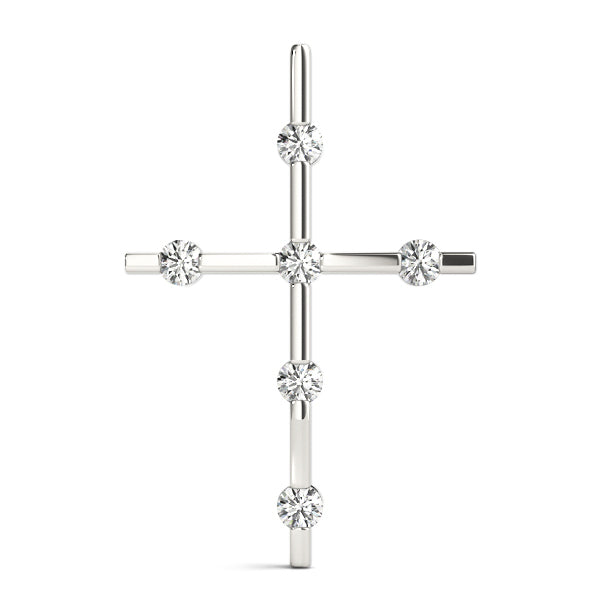 14K White Gold Diamond Fashion Pendant