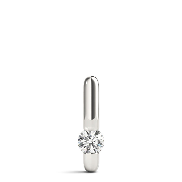 14K White Gold 1/2 CT Diamond Solitaire Pendant