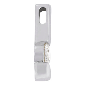 18K White Gold 1/2 ct Diamond Solitaire Pendant