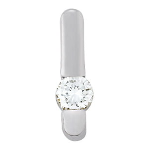 18K White Gold 1/2 ct Diamond Solitaire Pendant
