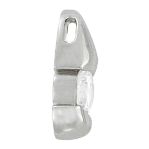18K White Gold Round Diamond Pendant | 0.5 ct Solitaire