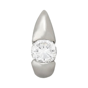 18K White Gold Round Diamond Pendant | 0.5 ct Solitaire