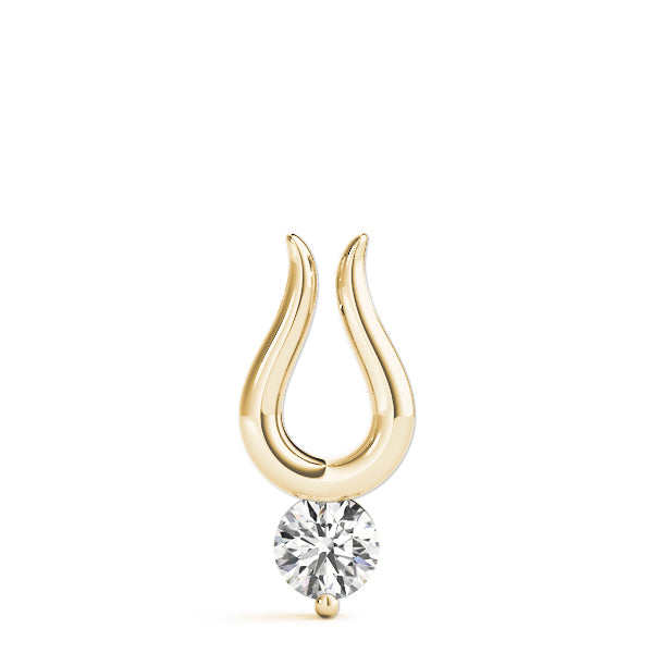 14K Yellow Gold 0.5 CT Diamond Solitaire Pendant