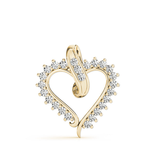 14K Yellow Gold Diamond Fashion Pendant