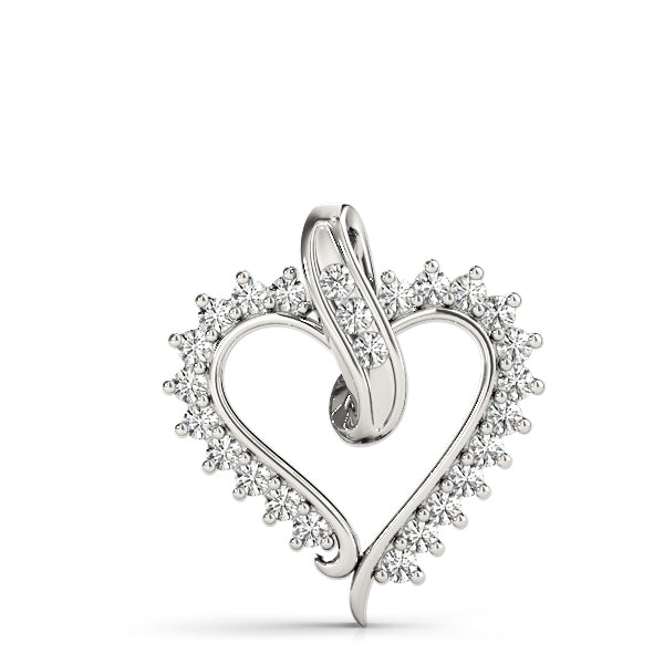 18K White Gold Diamond Fashion Pendant