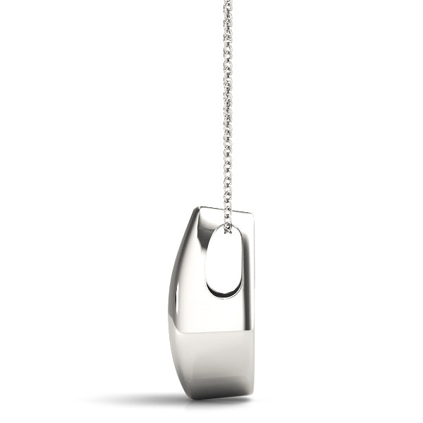 14K White Gold 1 CT Diamond Three-Stone Pendant